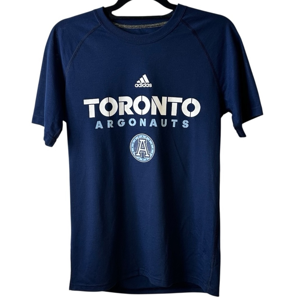 adidas Toronto Argonauts Tee Shirt Blue & White Size S NWOT